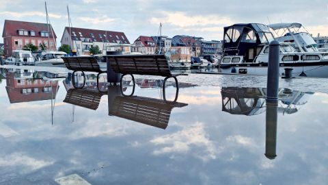 Hafen Waren (Müritz)  - Spiegelung