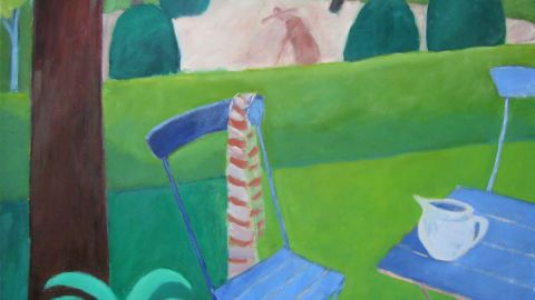 Das Tuch, Christina Pohl, Öl auf LW 202, 60 x 80 cm